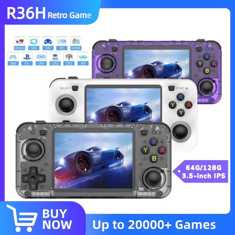 Gaming Console Handheld Retro - Consola de videojuegos portátil R36H, sistema