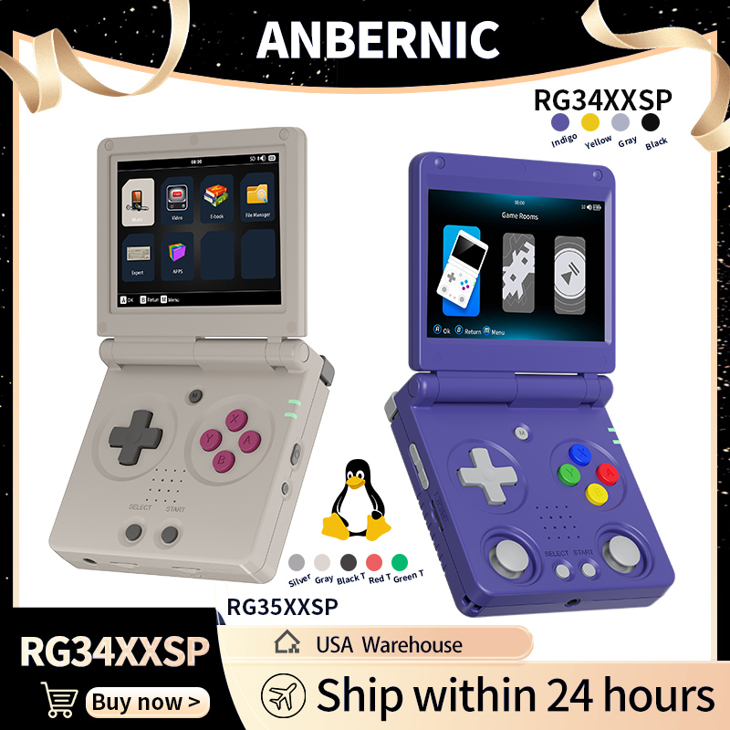 Anbernic RG34XXSP RG35XXSP Con - Gaming Console Handheld Retro reseña y precio