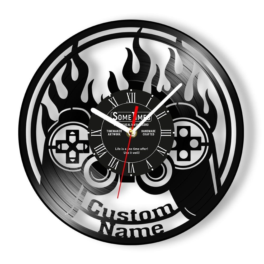 Reloj de Pared de Vinilo Perso - Gaming Console Names reseña y precio