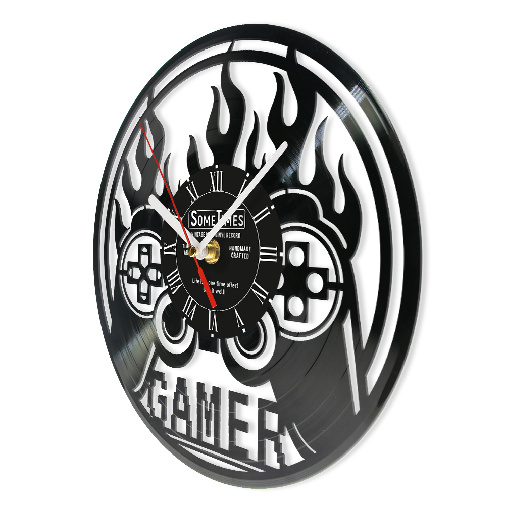 Reloj de Pared de Vinilo Perso - Gaming Console Names reseña y precio