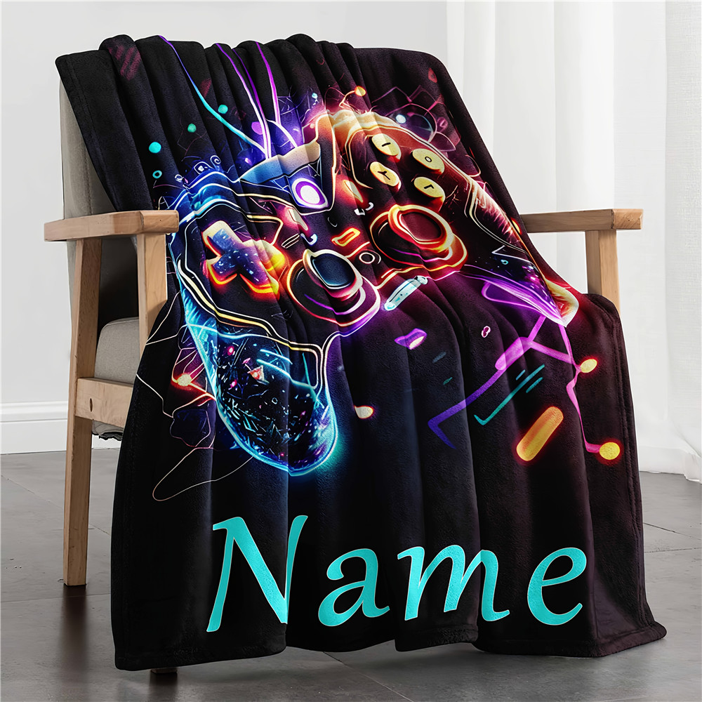 Manta de franela con nombre pe - Gaming Console Names reseña y precio